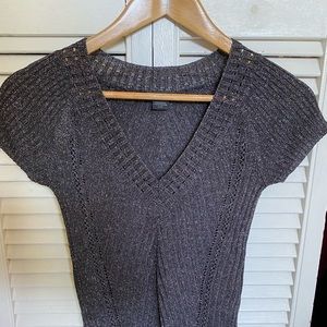 Silver grey knit top